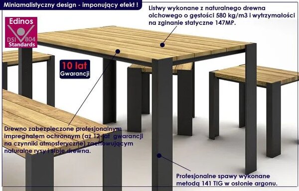 Drewniany kwadratowy taboret ogrodowy C1-W98