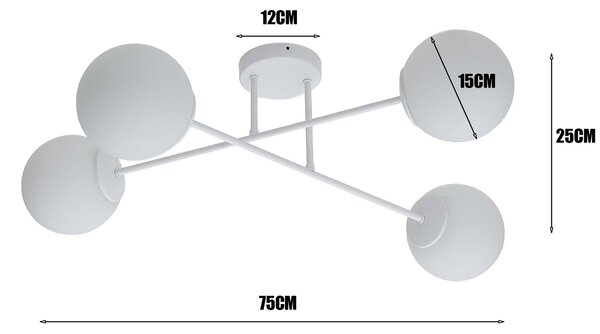 Lampa sufitowa Aurelia 4 biała