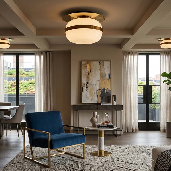 Lampa sufitowa CAMILA plafon złoty kula E27 art deco
