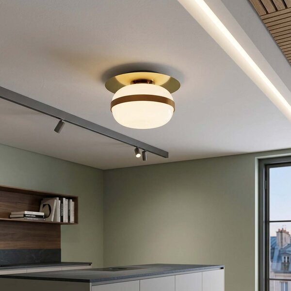 Lampa sufitowa CAMILA plafon złoty kula E27 art deco