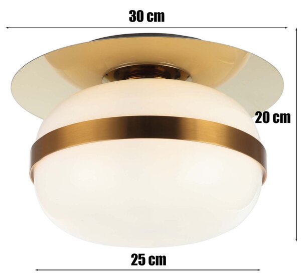 Lampa sufitowa CAMILA plafon złoty kula E27 art deco