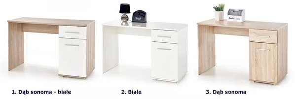 Biurko białe 120 cm E6-P02
