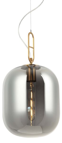 Lampa wisząca nad stół złota i grafitowa E27 BIANCA glamour