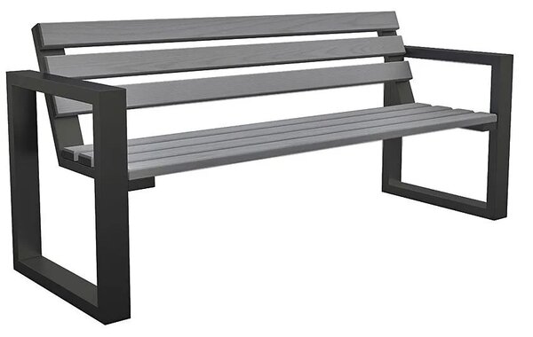 Metalowa ławka parkowa Norin Gray 150cm