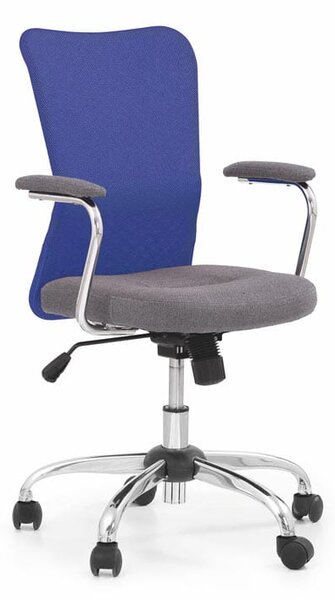 Krzesło obrotowe fotel na kółkach niebieski