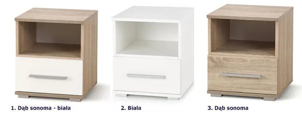 Nocna szafka lines biała sn1 G9-T57