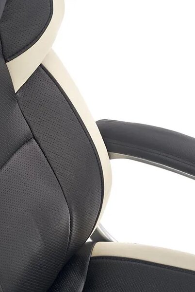 Fotel obrotowy czarno biały K8-R12