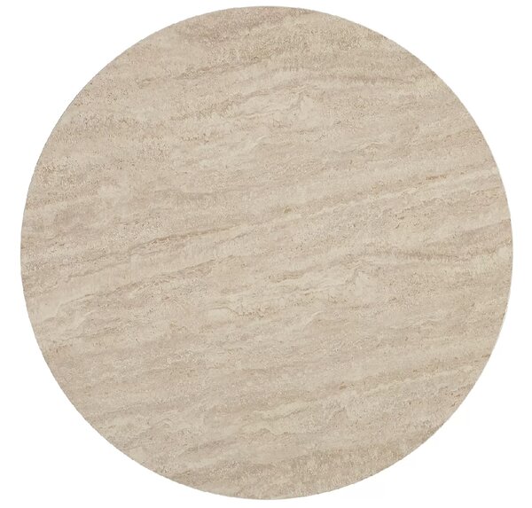 Okrągły stół jadalniany AMADEO z ceramicznym blatem 90x90 cm, beżowy