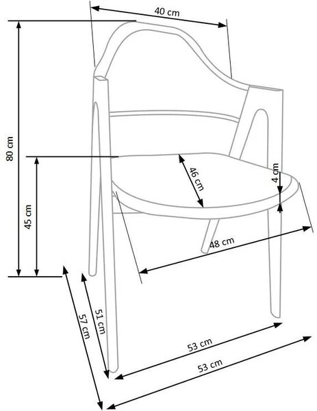 Szare krzesło gięte tapicerowane S8-S52