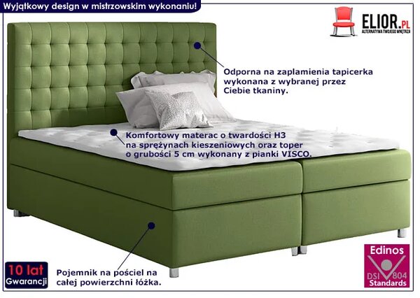 Łóżko kontynentalne 140x200 T9-R10