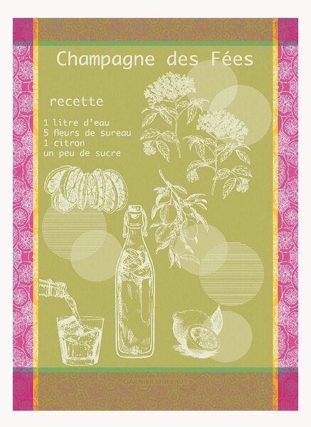 Komplet ręczników kuchennych żakardowych Champagne Des Fees Mousse, 4 elem