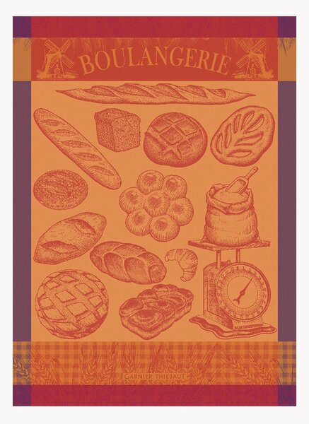 Komplet ręczników kuchennych żakardowych Boulangerie Moulin Ambre, 4 elem
