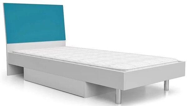 Łóżko z materacem Kormi 90x200 - turkusowe