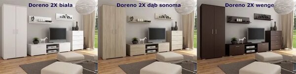 Meblościanka zestaw mebli do salonu z szafą wenge A4-R80
