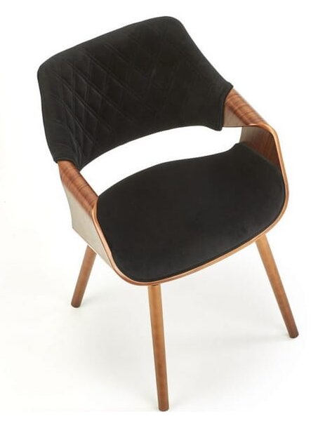 Eleganckie i nowoczesne krzesło z dziurą sklejka orzech | Umeblowana.com