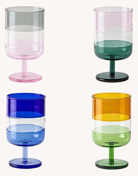 Komplet kieliszków do wina Stacks, 4 elem