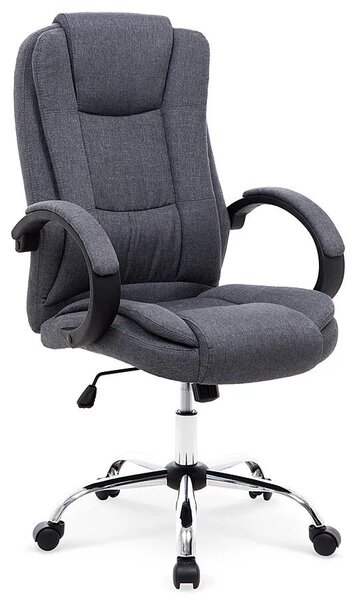 Szary tapicerowany biurowy fotel obrotowy - Ariel 2X