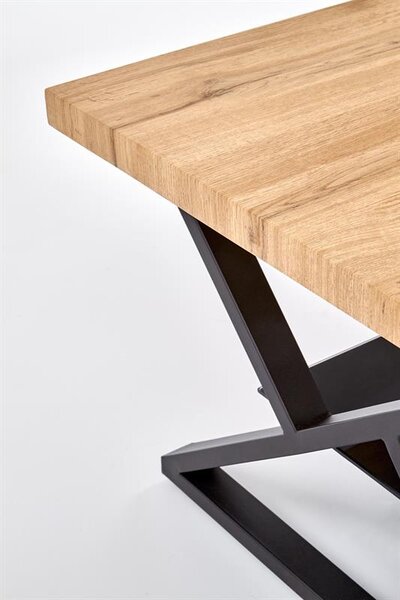 Designerska ława prostokątna ze szklaną półką loft | Umeblowana.com