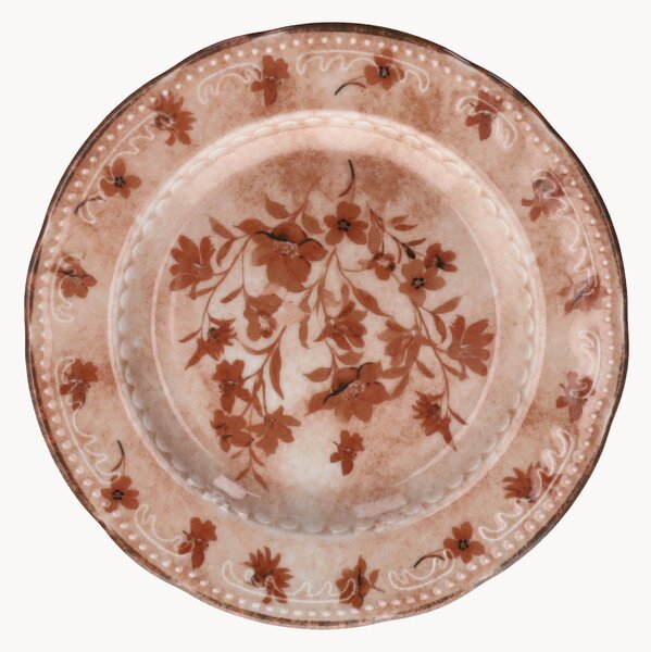 Komplet talerzy deserowych z porcelany Vienna Rose Flowers, 6 elem