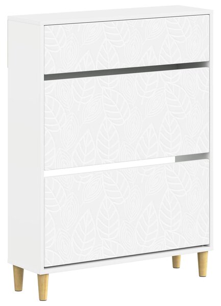 Szafka na buty DELFT 78 x 24 x 103 cm Drewno inżynieryjne Biały