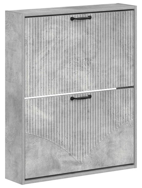 Wisząca szafka na buty HOORN 71 x 17 x 86 cm Betonowy szary