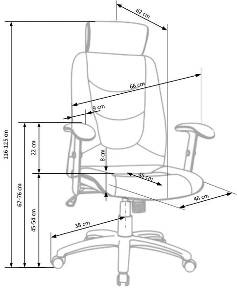 Ciemnoszary fotel obrotowy P8-P28
