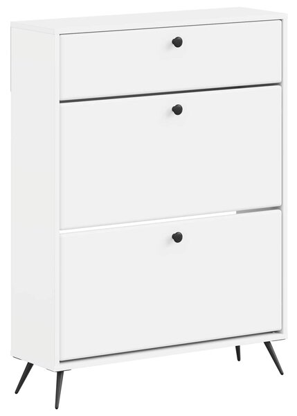 Szafka na buty BREDA 78 x 24 x 103 cm Drewno inżynieryjne Biały