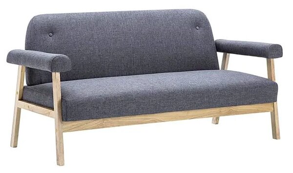 3-osobowa sofa materiałowa Eureka 3D - ciemnoszara