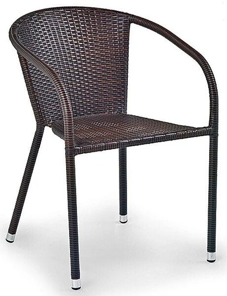 Rattanowe krzesło ogrodowe Lukka - brązowe