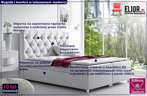 Łóżko kontynentalne 120x200 R9-M23