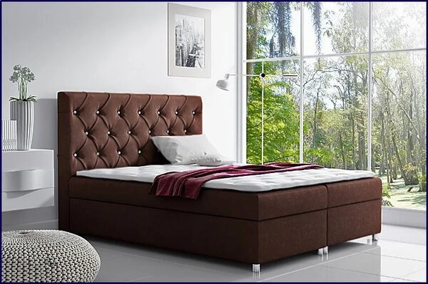Łóżko z zagłówkiem w stylu glamour 180x200 M0-A45