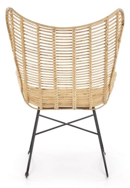 Rattanowy fotel wypoczynkowy, krzesło z rattanu do jadalni loft | Umeblowana.com