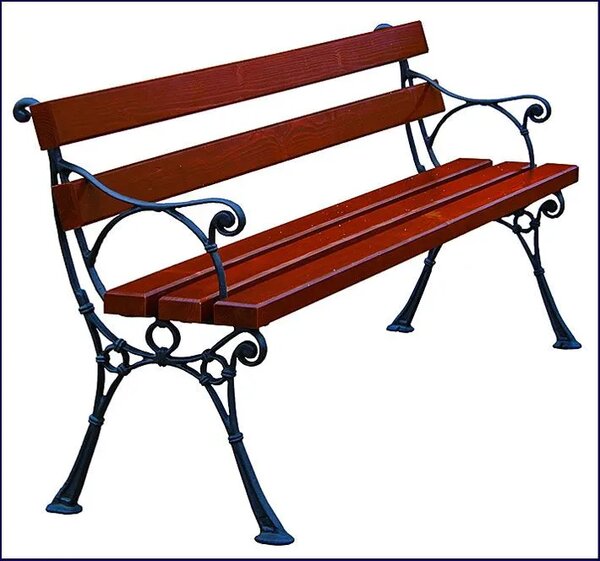 Ławka ogrodowa z podłokietnikiem 150 cm G2-P48