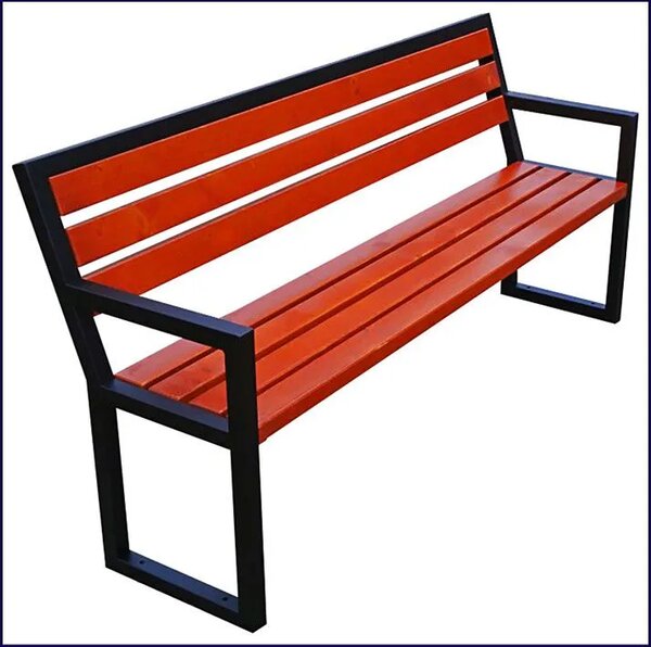 Ławka parkowa z podłokietnikami 180cm D1-C52