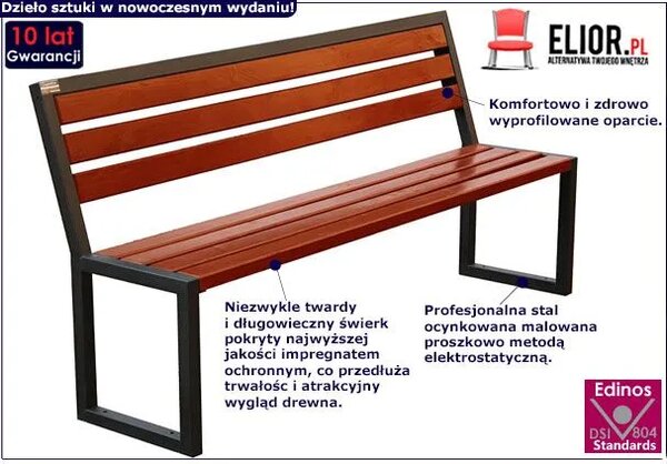 Ławka parkowa zewnętrzna 180 cm N1-C35