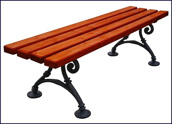 Ławka parkowa bez oparcia 180cm T4-S65