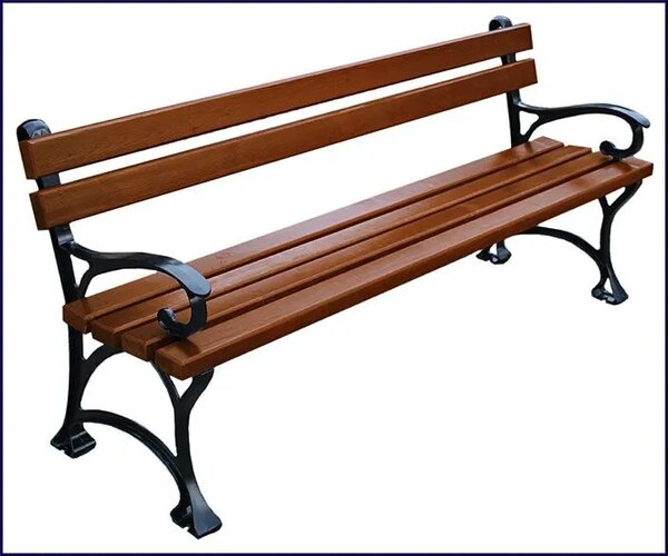 Ławka parkowa z podłokietnikami 180cm D0-A52