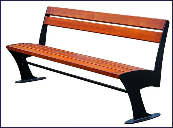 Stalowa ławka parkowa 180 cm F2-C55
