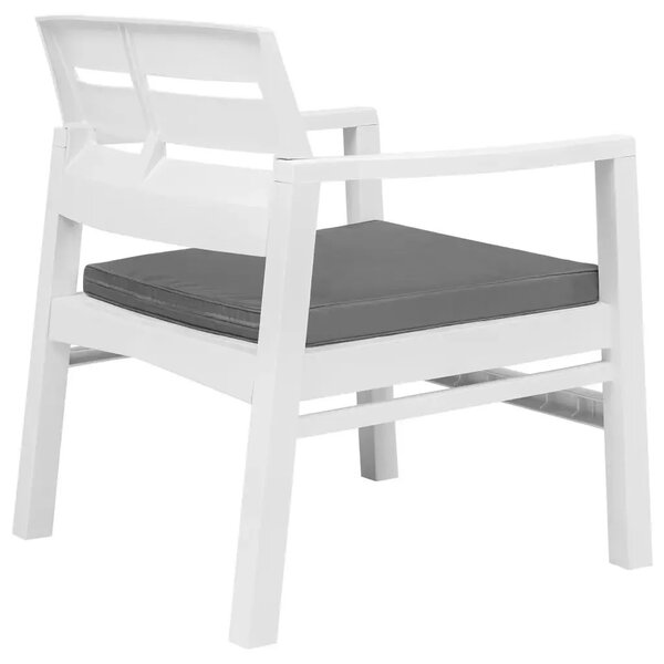 Komplet białych mebli ogrodowych F7-D45