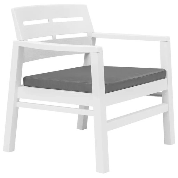 Komplet białych mebli ogrodowych F7-D45