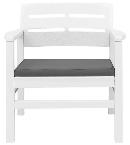 Komplet białych mebli ogrodowych F7-D45