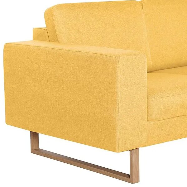 Elegancka dwuosobowa sofa żółta S9-Z00