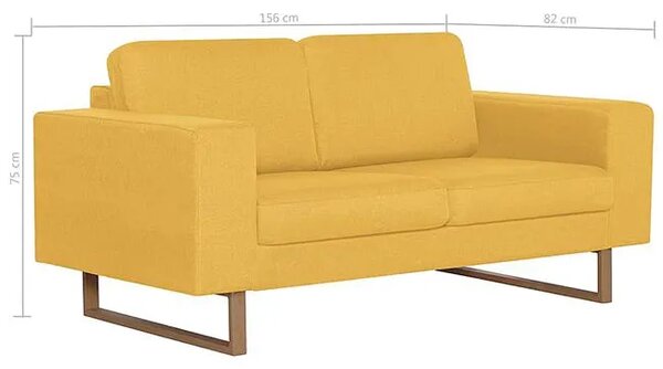 Elegancka dwuosobowa sofa żółta S9-Z00