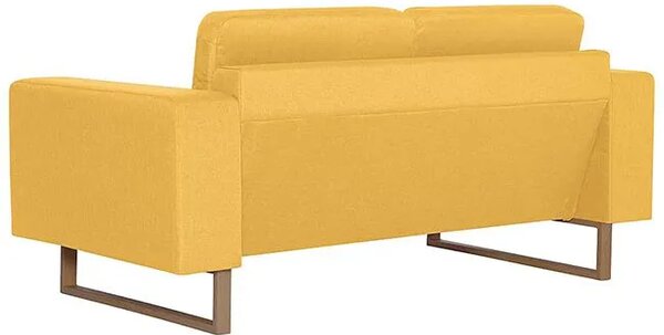 Elegancka dwuosobowa sofa żółta S9-Z00