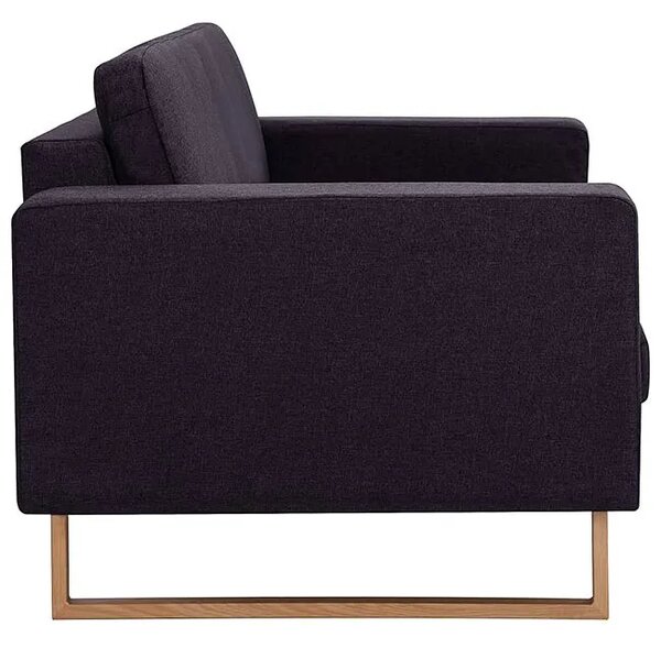 Elegancka trzyosobowa sofa czarna M8-T07