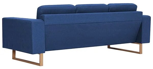 Granatowa elegancka trzyosobowa sofa F8-C69