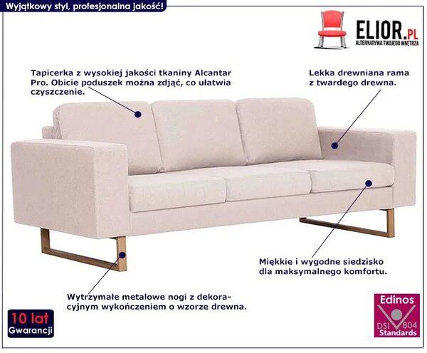 Elegancka trzyosobowa sofa S8-K80