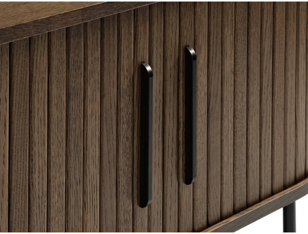 Brązowa szafka pod TV w dekorze dębu 120x56 cm Nola – Unique Furniture
