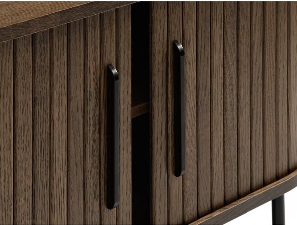 Brązowa szafka pod TV w dekorze dębu 120x56 cm Nola – Unique Furniture