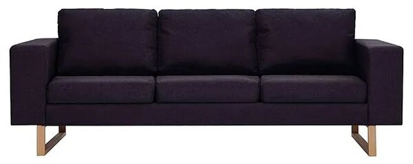 Elegancka trzyosobowa sofa czarna M8-T07